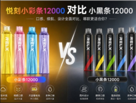 悦刻小彩条12K和悦刻小黑条12K有什么区别？