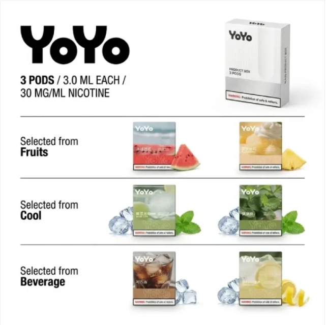 高性价比3ml大容量悦刻系通用烟弹——YOYO六代弹